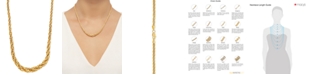 Macy's Graduated Rope Link 18" Chain Necklace (3mm - 6.25MM) in 14k Gold